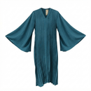 Flora wijde jurk - Petrol blauw
