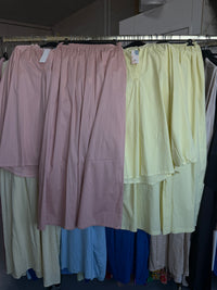 Namia623 roze en butter yellow katoenen broek set