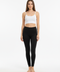 Seamsless glans legging - zwart SQ03