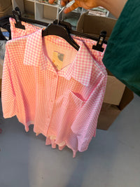 Rash roze ruitjes broek set large