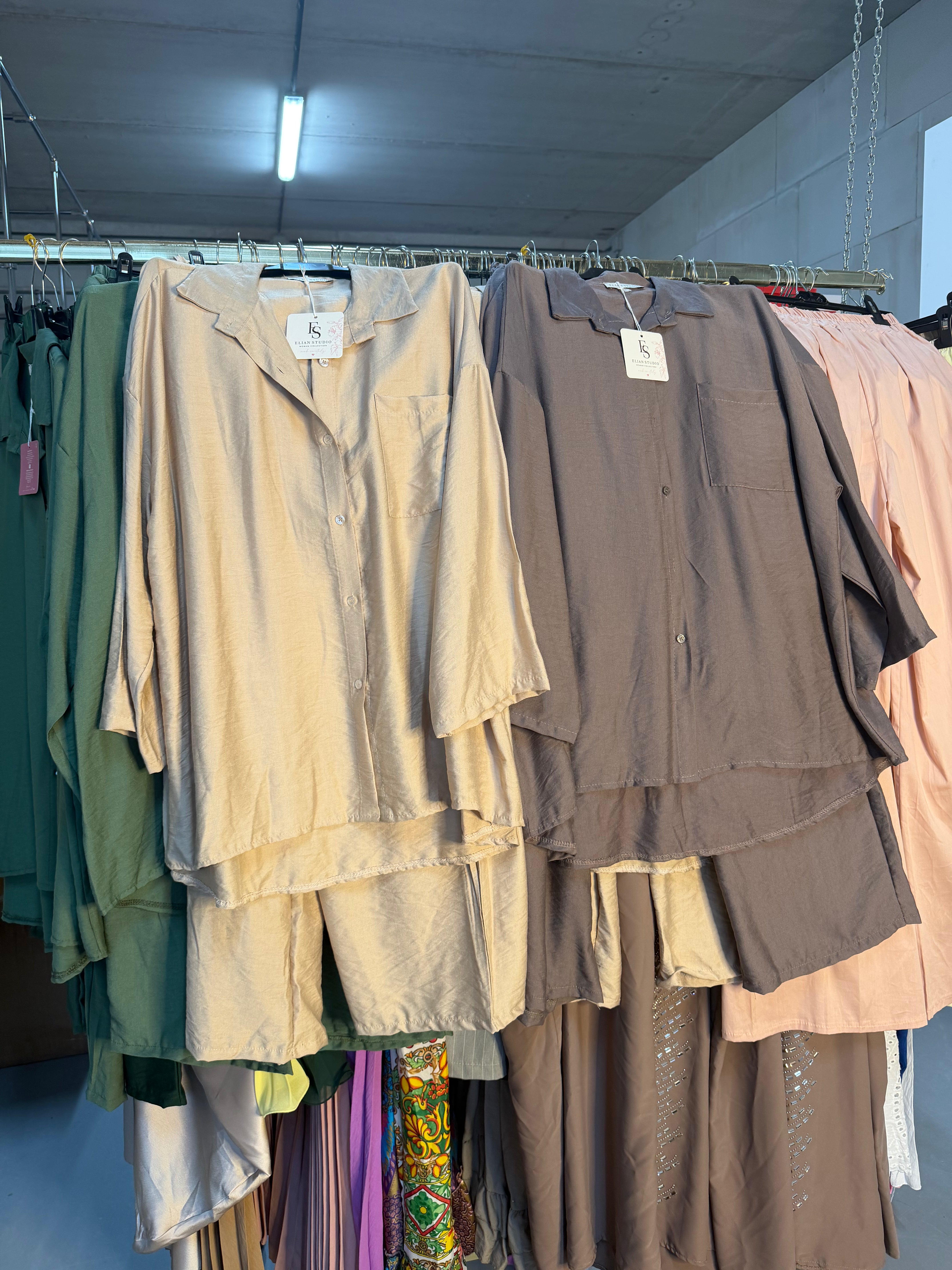 Lems momlifebyiems taupe en beige viscose broek setjes