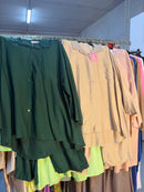 r.privatex08 donker groen en beige viscose broek setjes