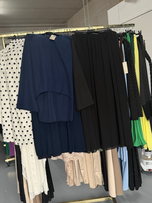 Sita Aleesha zwart en navy rok set Zaria