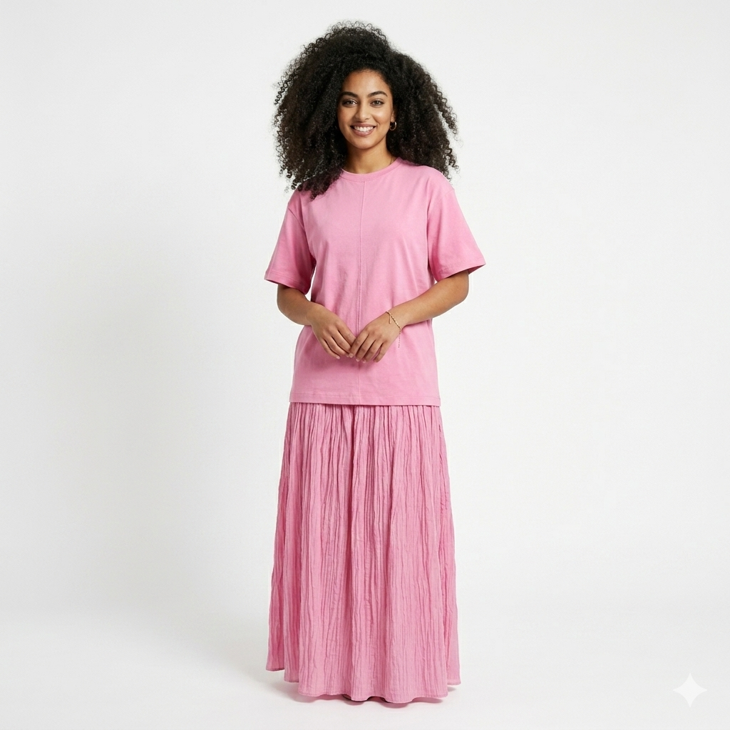 Lella short sleeves dress pink