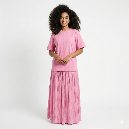 Lella short sleeves dress pink