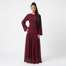 Zaria esemble rok met verstelbare blouse - burgundy