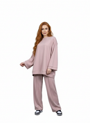 Summer: Comfy co-ord set met lange top en oversized broek - 6033