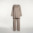 Comfy co-ord set met lange top en oversized broek - 6033