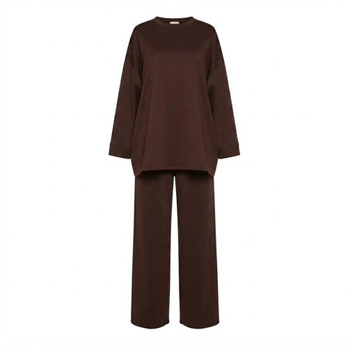 Comfy co-ord set met lange top en oversized broek - 6033