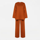 Comfy co-ord set met lange top en oversized broek - 6033