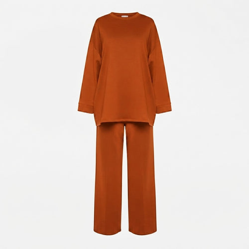 Comfy co-ord set met lange top en oversized broek - 6033