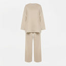 Comfy co-ord set met lange top en oversized broek - 6033