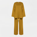 Comfy co-ord set met lange top en oversized broek - 6033