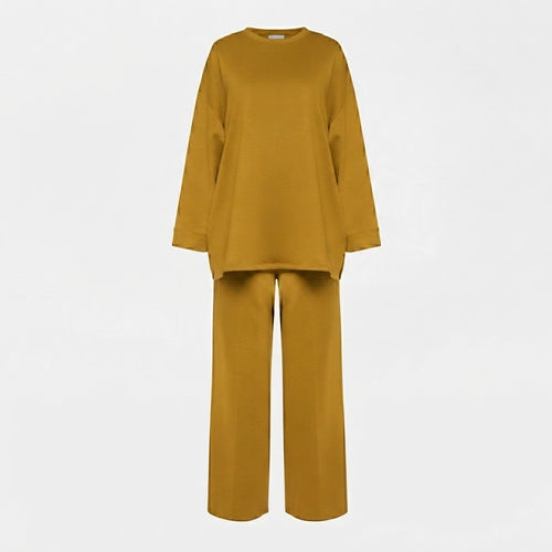 Comfy co-ord set met lange top en oversized broek - 6033