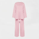 Comfy co-ord set met lange top en oversized broek - 6033