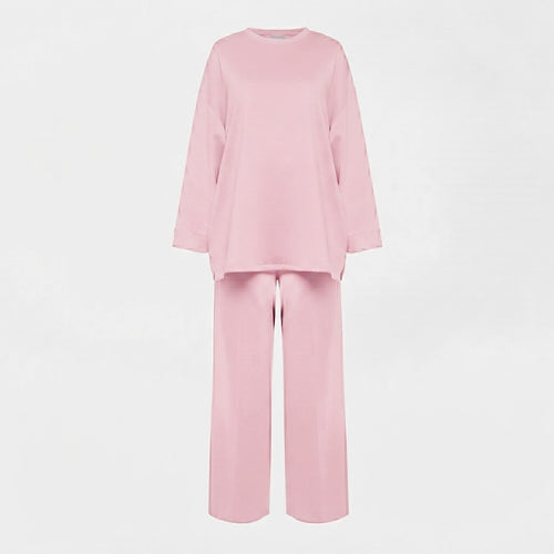 Comfy co-ord set met lange top en oversized broek - 6033
