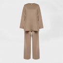 Comfy co-ord set met lange top en oversized broek - 6033