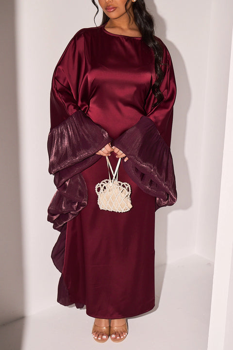 Abaya kaftan met franjes aan mouwen - 5422