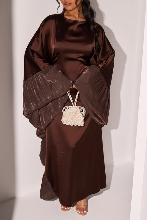 Abaya kaftan met franjes aan mouwen - 5422