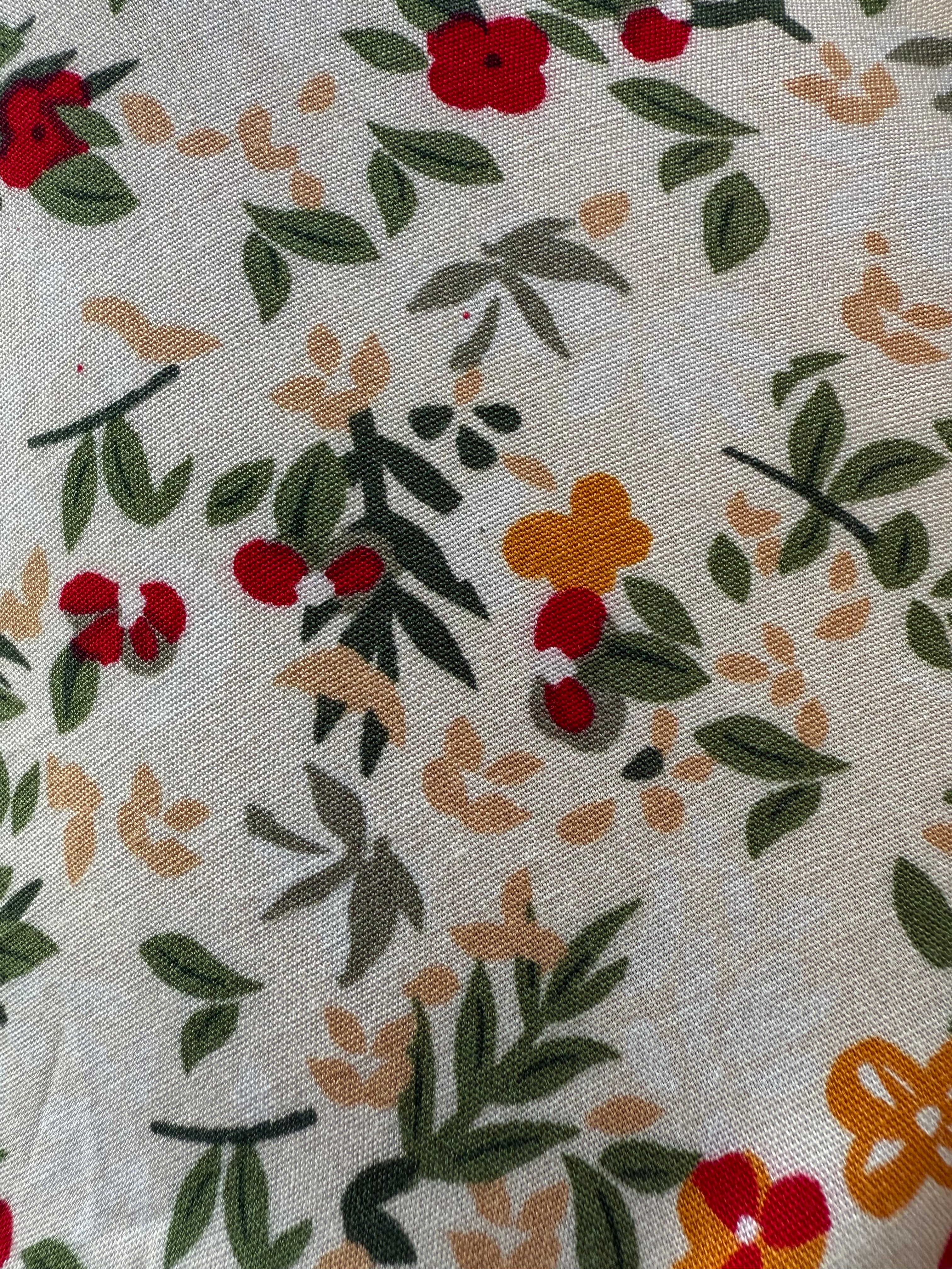 Witte zomer jurk met printjes van katoen