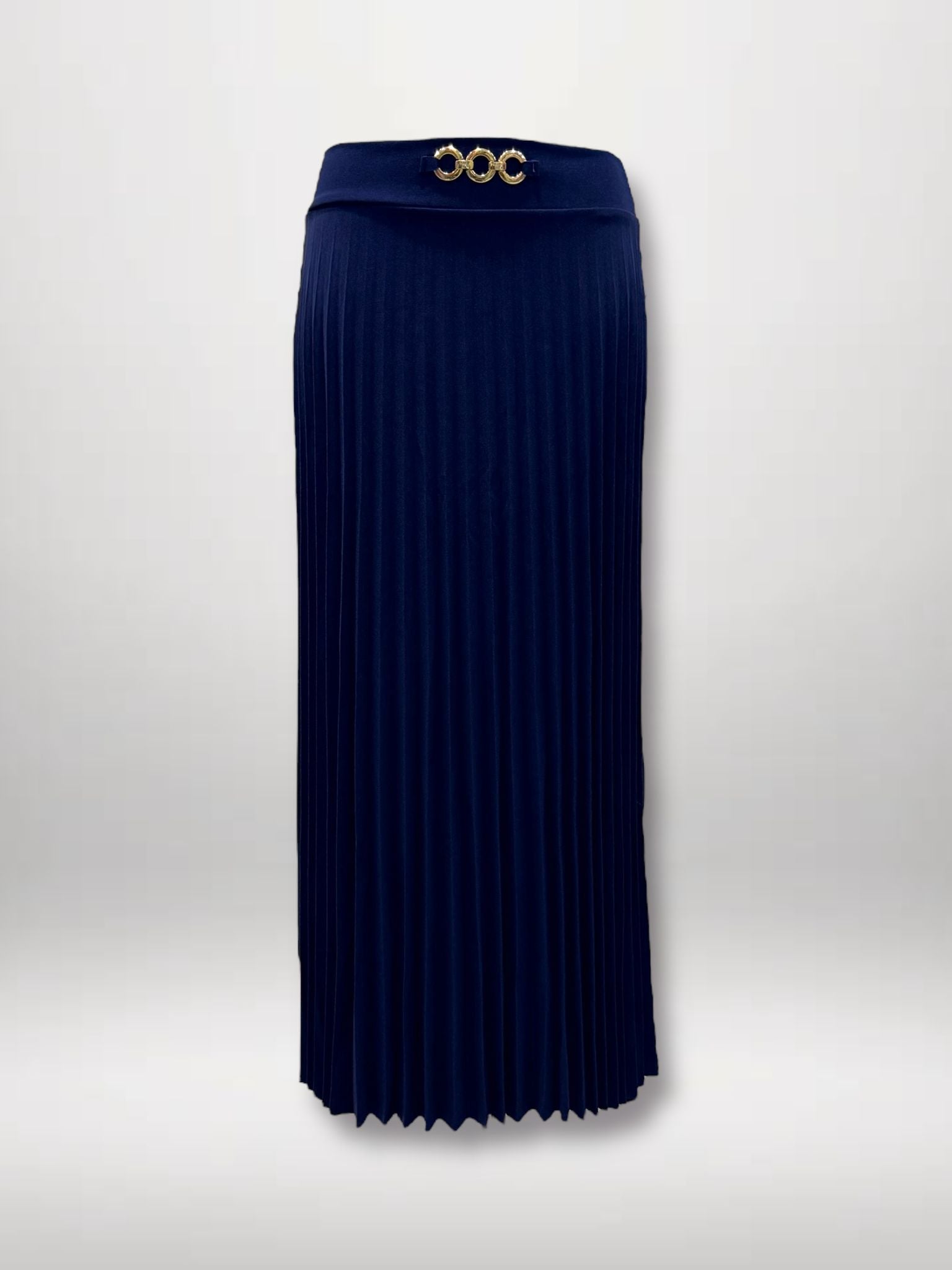 Plisse rekbare rok navy