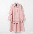 Oversized blouse met lange rok - licht roze van viscose