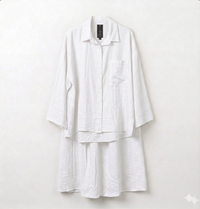 Oversized blouse met lange rok - white van viscose