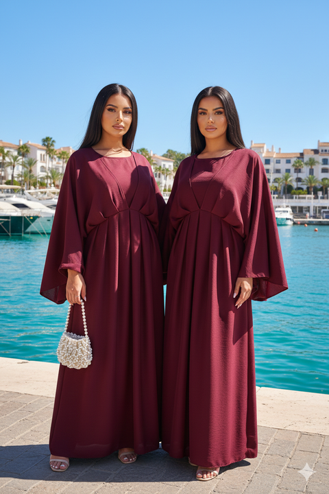 Burgundy Flow Maxi - abaya jurk