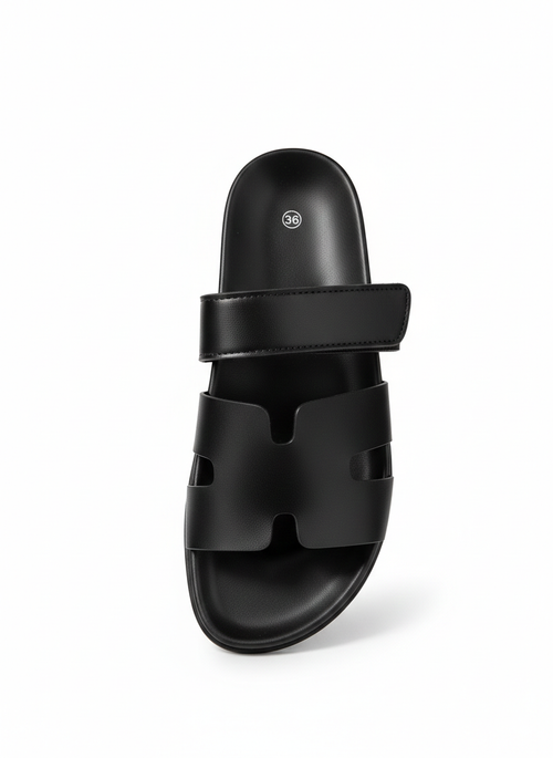 H slippers zwart
