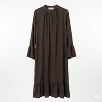 Soleil coton maxi jurk - Brown