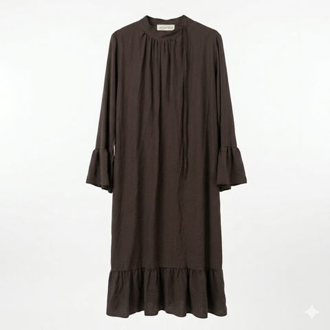 Soleil coton maxi jurk - Brown