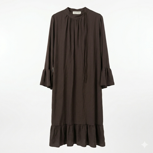 Soleil coton maxi jurk - Brown