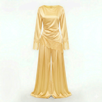 Velvet wine pants set - butter yellow (limited color) PRE ORDER