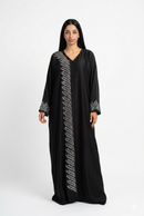 Shimmer verstelbare abaya - zwart