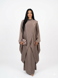 Serenity rok set satijn - taupe