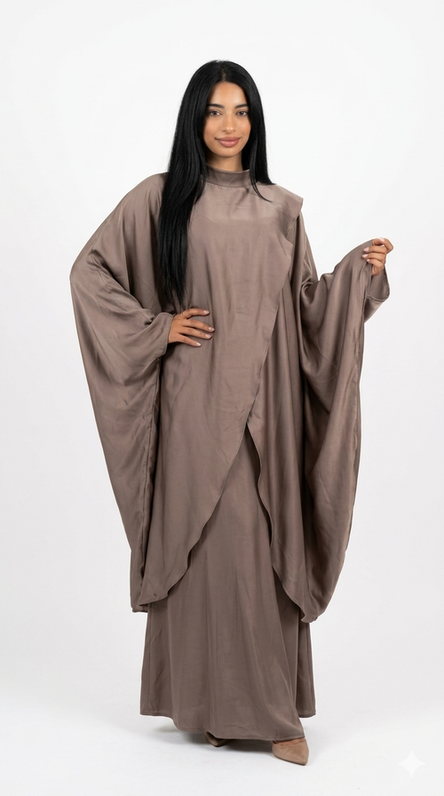 Serenity rok set satijn - taupe