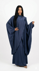 Serenity lange blouse met rok set - navy