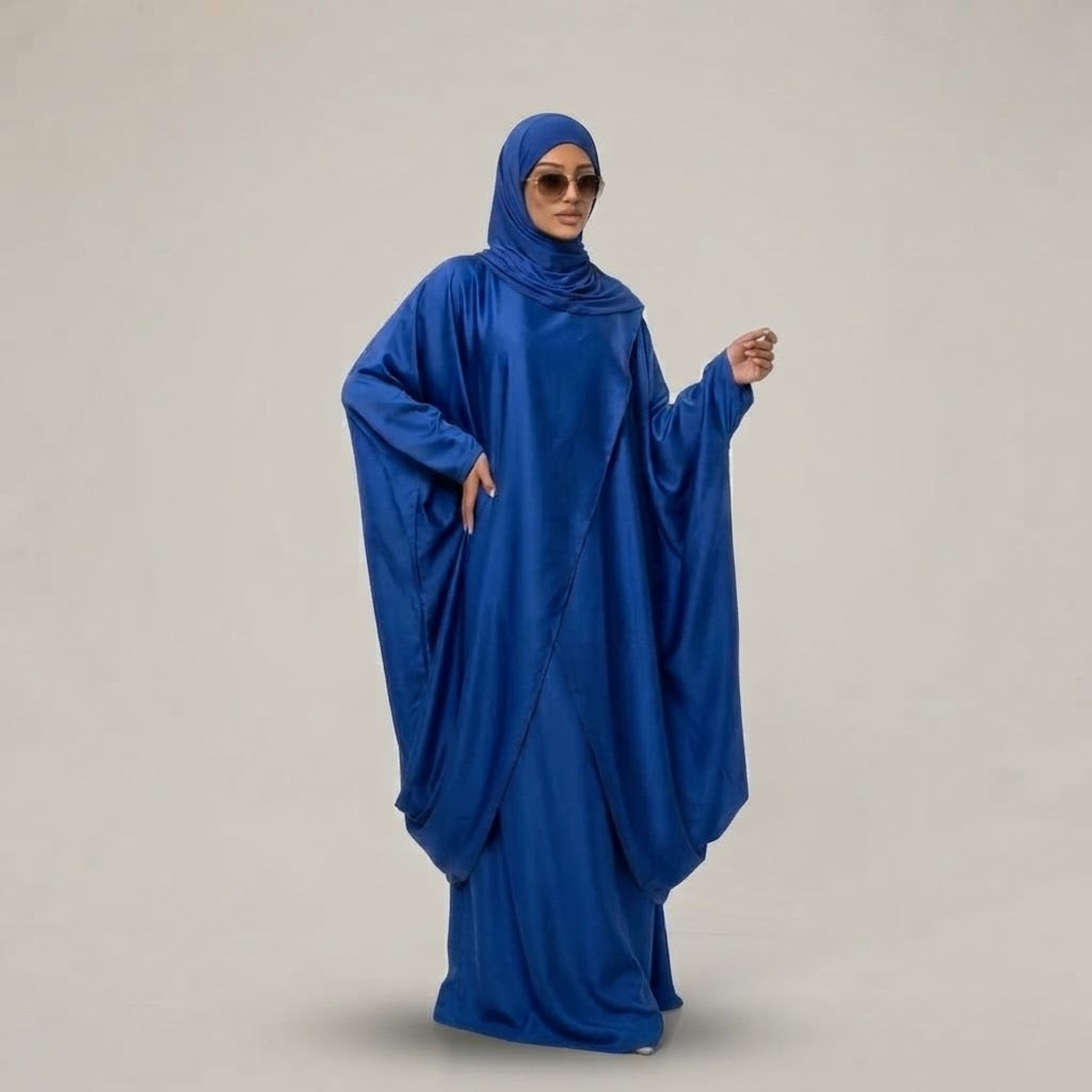 Serenity blouse met rok - kobalt blue