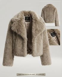 Faux fur bontjas - taupe 3278