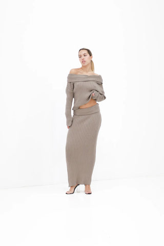 Oversized trui met rekbare rok