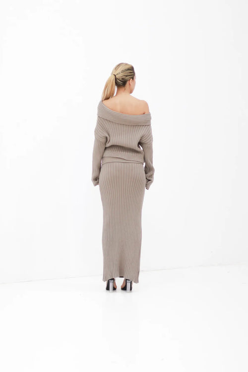 Oversized trui met rekbare rok
