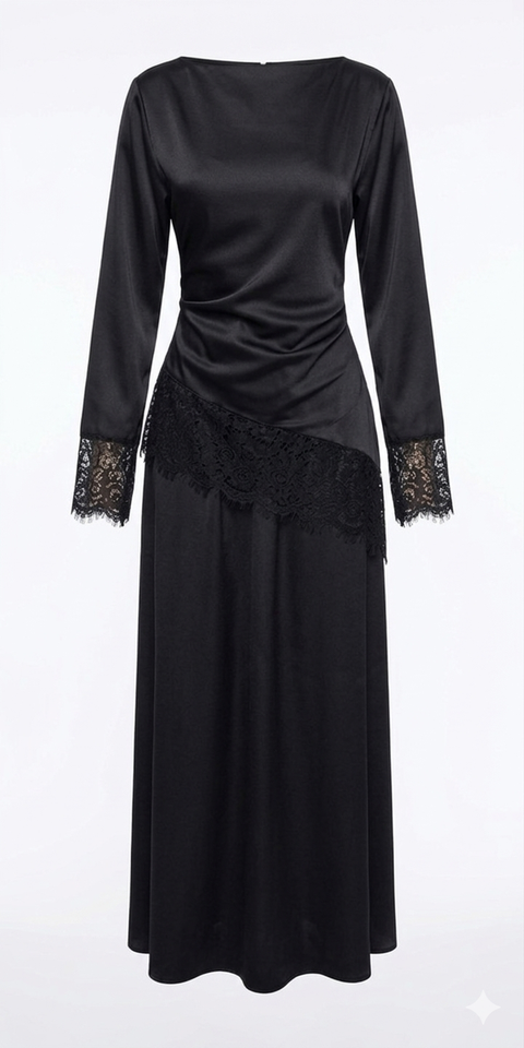 Velvet Wine Soirée - zwart SQ01