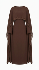Robe de Soirée ‘Lace Luxe’ - donker bruin SQ82