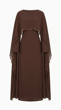 Robe de Soirée ‘Lace Luxe’ - donker bruin SQ82