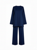 Summer: Comfy co-ord set met lange top en oversized broek - 6033
