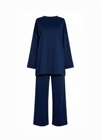 Summer: Comfy co-ord set met lange top en oversized broek - 6033