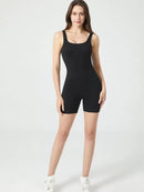 Jumpsuit met scrunch zwart
