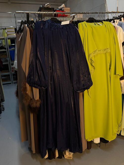 Merel ballonnen jurk navy