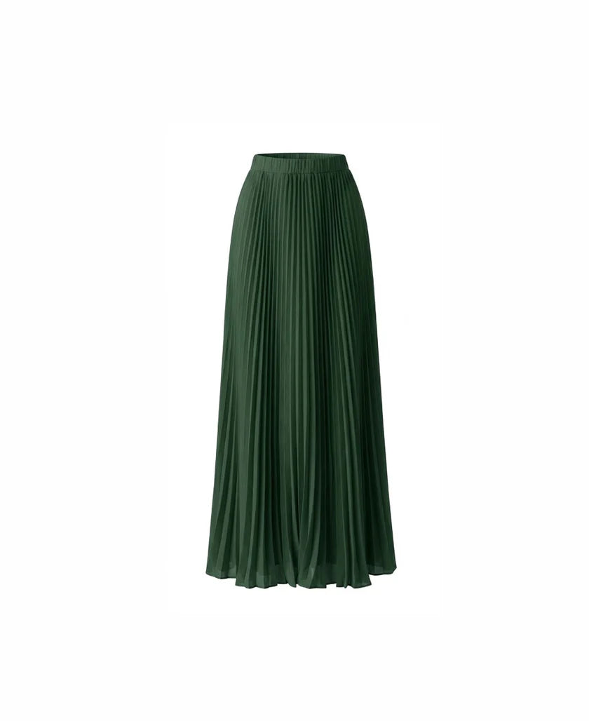 Rachida plisse rok donker groen