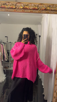 PLUS SIZE ELENA SWEATER PINK